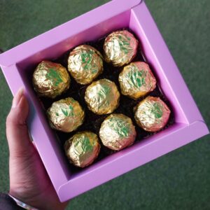 Homemade nutella-filling hazelnut chocolate